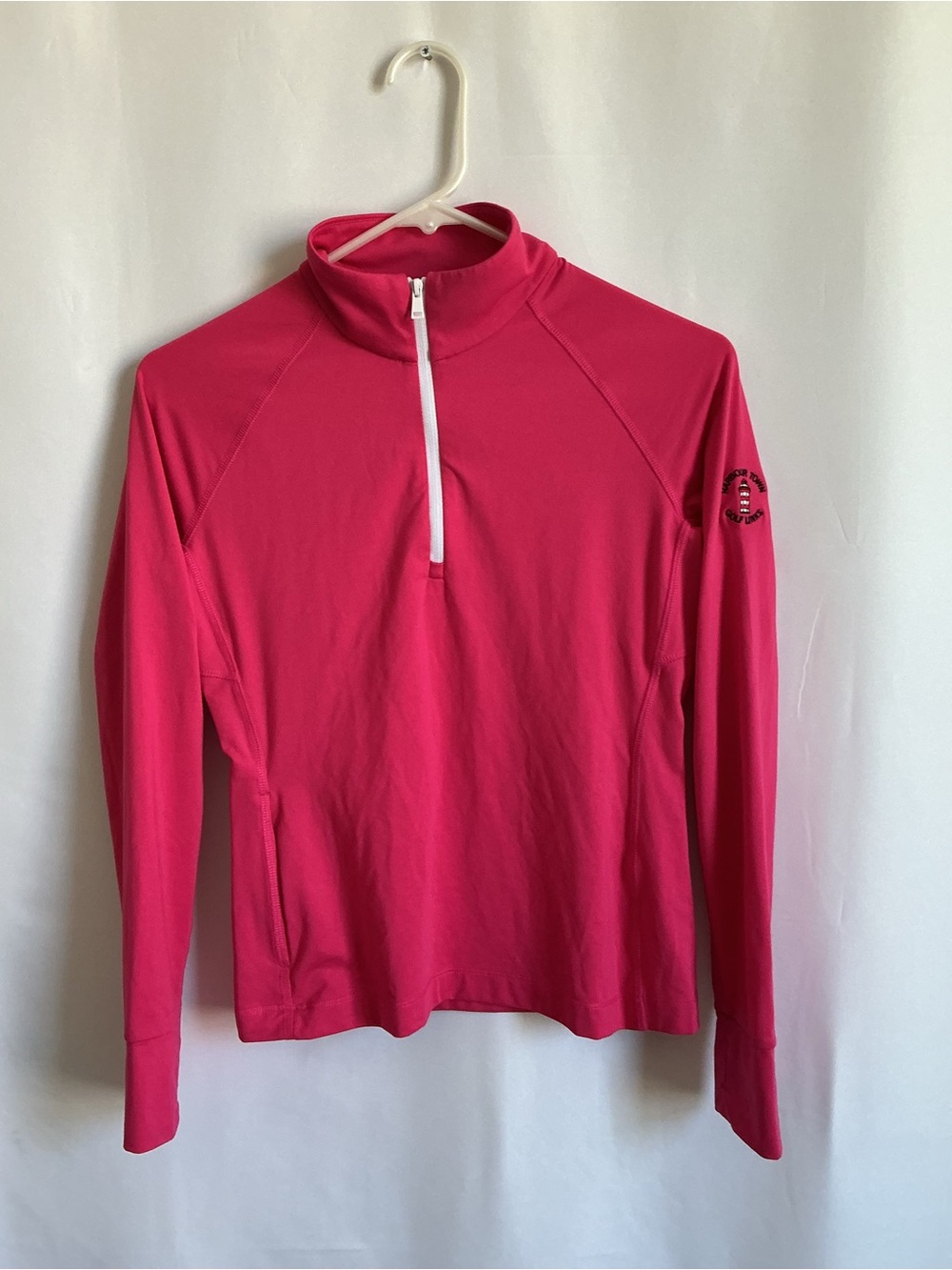 Ralph Lauren Girls L12-14 women’s XS Pink Quarter Zip Pullover Harbour Town Golf